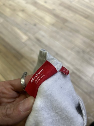 Size M- Supreme Box Logo Crewneck Ash Grey Red (FW18) - Picture 6 of 8
