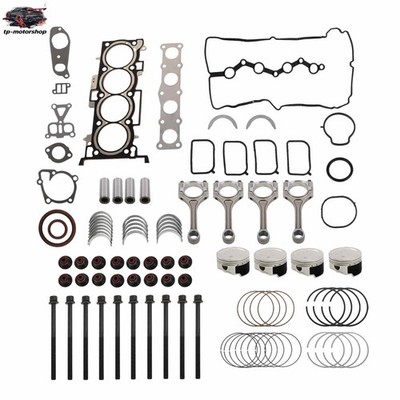 G4KE Engine Overhaul Rebuild Kit Piston 4X Con Rods Gasket For Hyundai KIA 2.4L