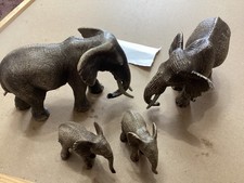 2 Schleich African elephants + 2 calves