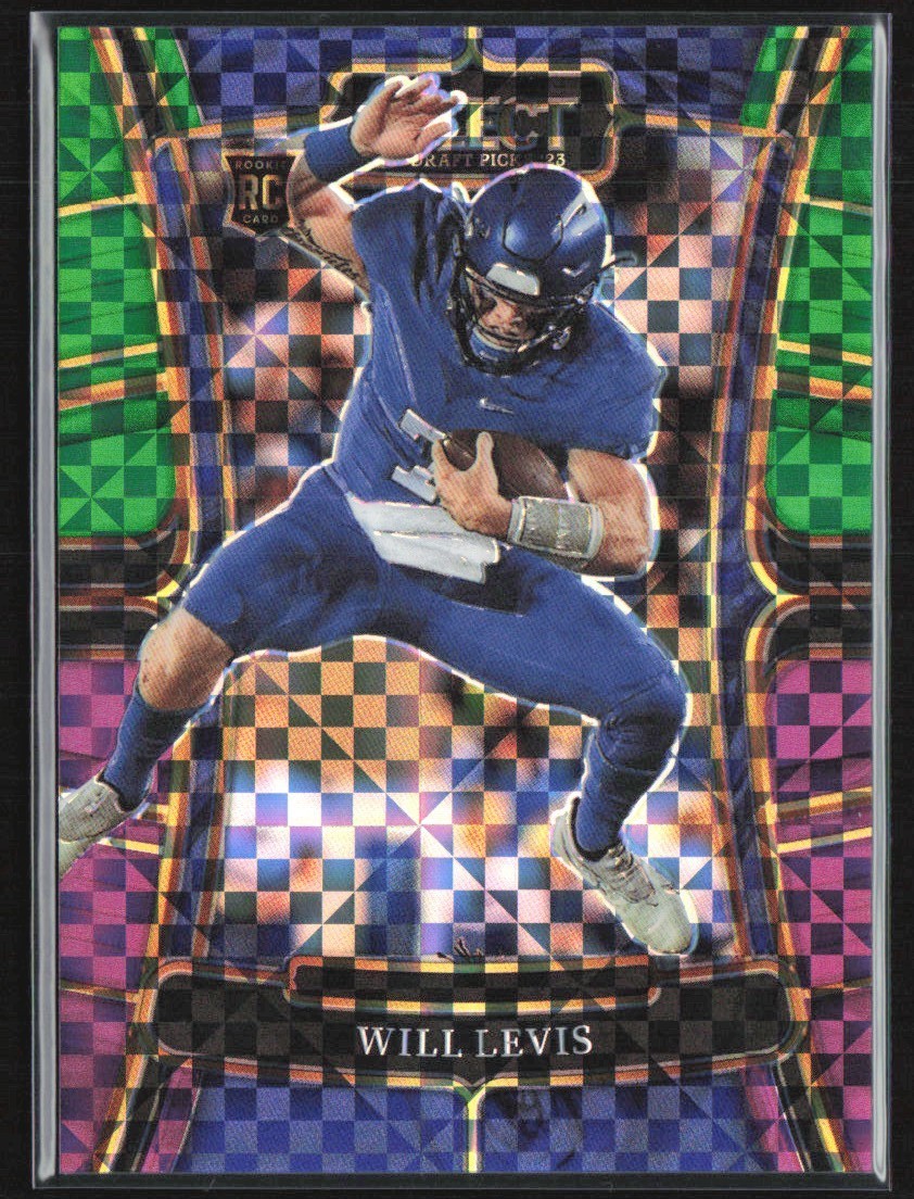 Will Levis 2023 Panini Select Draft Picks Green Purple Squares RC /100 #3