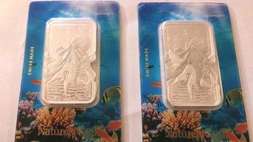 2025  PAMP SUISSE NATURE'S GRIP 2BARS - GIANT OCTOPUS- 1oz .999 Fine Silver