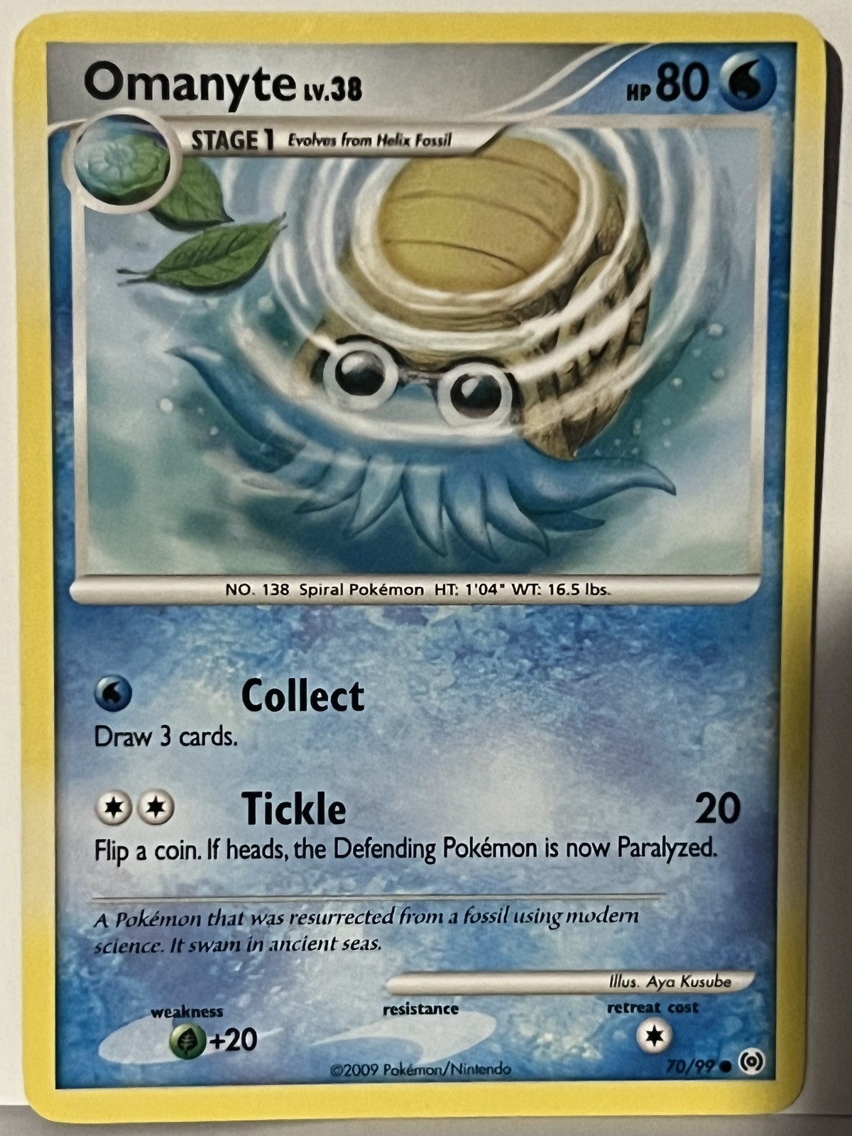 Omanyte 70/99 Arceus NM Pokemon Fast Shipping