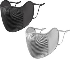 2 Pieces Breathable Sport Face Mask Washable Windproof Sun Protection UV Fac