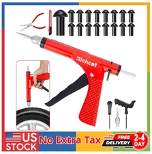 Tubeless Tire Puncture Repair Kit with Mushroom Plug, Repairs punctures and F...