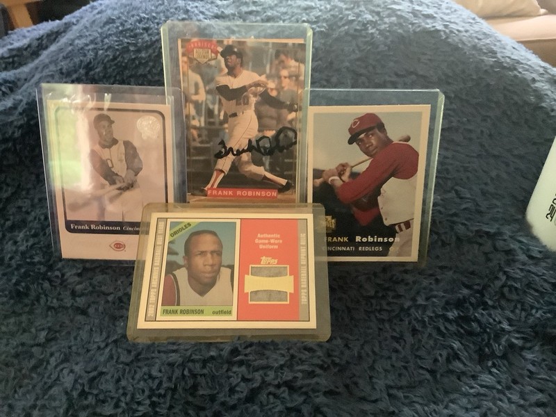 FRANK ROBINSON HOF Cert AUTO & GAME USED JERSEY RELIC! Reds Orioles MVP Lot