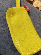 Womens Light Green Crocodile Pattern Hand Bag Clutch Purse Evening Bag Wedding