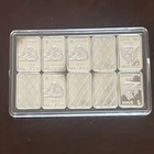 1 Gram Silver Bar Lot of 10 .999 Fine Silver Free Shipping