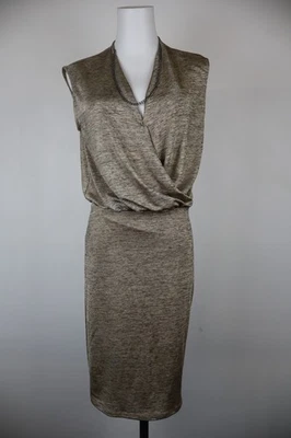 GUESS Robe Vintage Sans Manches T-shirt Adhérente Coupe Évasée Femme Taille M - Photo 1/4