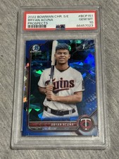 2022 Bowman Chrome Sapphire Edition - Prospects Bryan Acuna #BCP-151 (RC) PSA 10