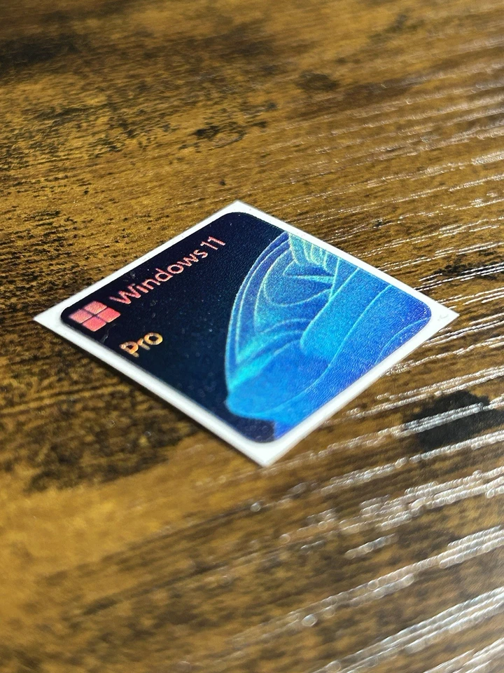 1x Etiqueta adhesiva holográfica para escritorio/portátil Windows 11 Pro (NUEVA) Foto 2 de 2