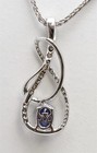 LE VIAN Ocean Wave Tanzanite & Diamond Swirl Pendant Necklace 14K White Gold  — photo 6