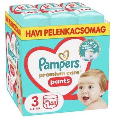 Pampers Premium Care Pants Monatspackung Windeln 6-11kg Midi 3 (144Stk)
