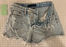 Aeropostale Vintage High Rise Shorty Sz 00 Distressed Denim Shorts