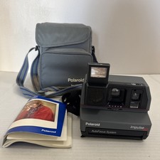 Polaroid Impulse AF Instant Film Camera with Carry Bag Manual Untested