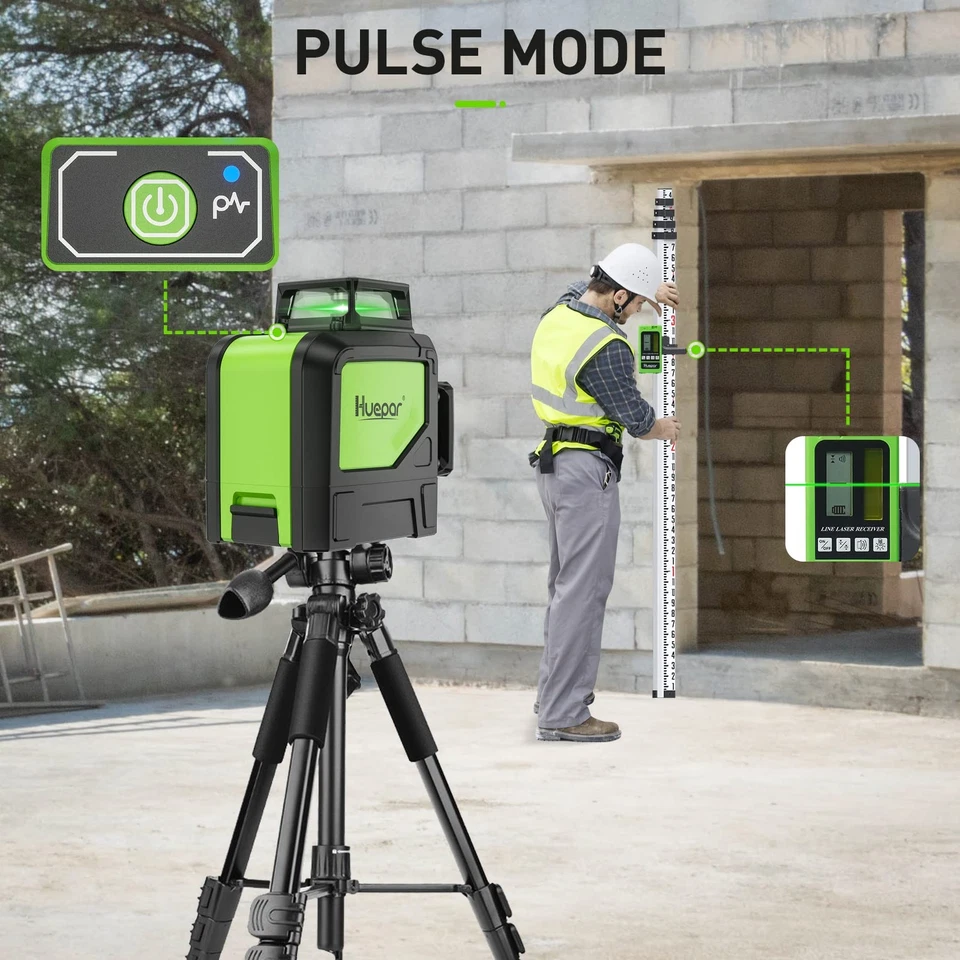 902CG Cross Line Laser Level 2x360° Self-Leveling Laser Leveler, 2D Green Cro... - Image 4 of 4