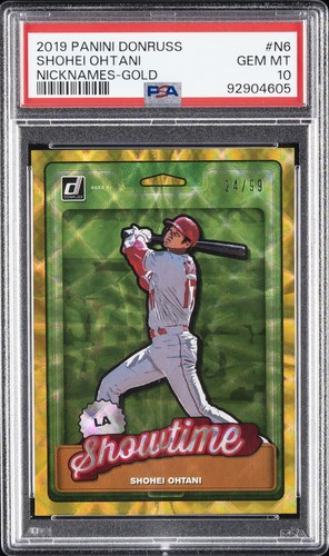 Shohei Ohtani [Gold] #N6 2019 Panini Donruss Nicknames card