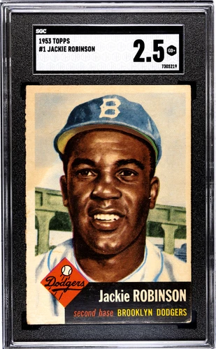 1953 Topps Jackie Robinson #1 SGC 2.5 POP 159