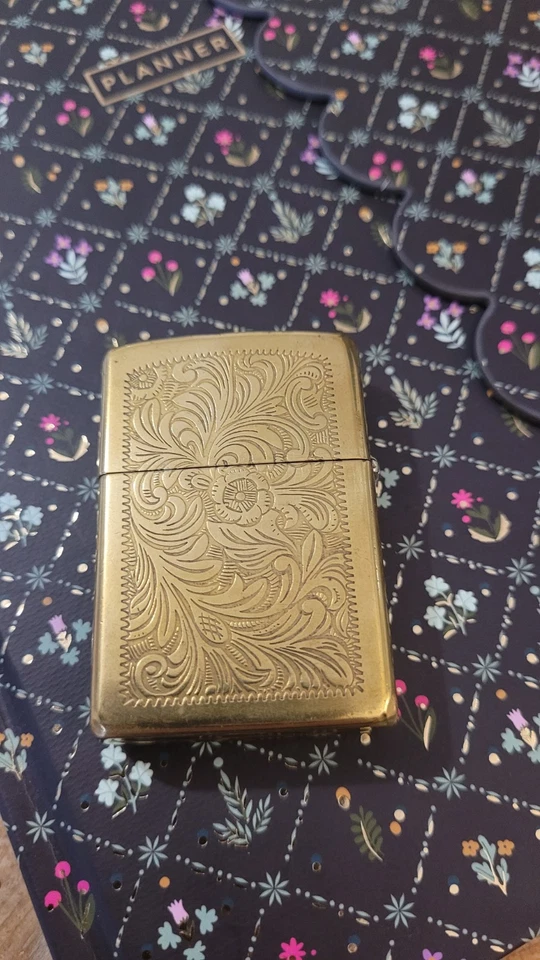 Briquet Zippo USA laiton – Modèle Florentin original 1989 vintage - Photo 3/4