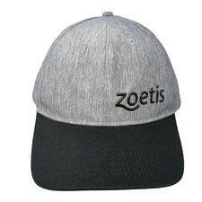 Zoetis Strapback Hat Gray One Size Adjustable Colorblock Vent Holes