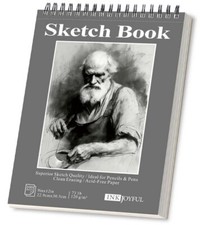 Sketch Book - 9"x12" Spiral Bound Drawing Pad, 1 Pack of 100 Sheets, Sketch Pad