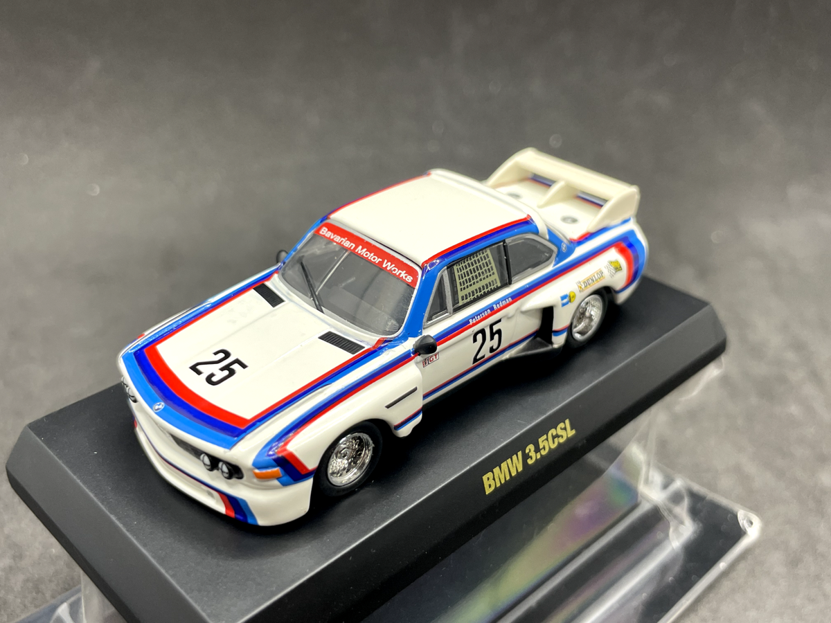 Kyosho 1/64 BMW collection 3.5 CSL White #25 diecast model Kyosho 1/64 BMW collection 3.5 CSL White #25 diecast model