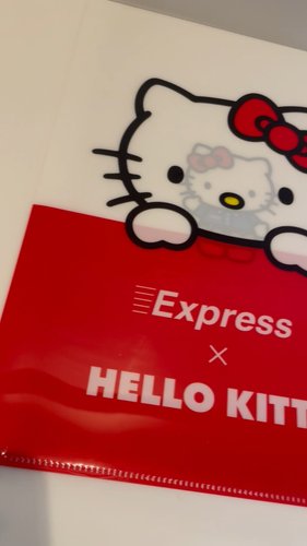 Hello Kitty x Esso Mobil Stationery Notebook, Folder, Stickers, Mini Envelope - Video 1 of 1