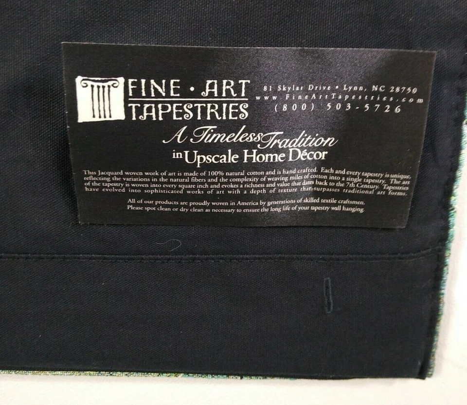 Don Li Leger Wall Tapestry Hanging Fine Art Floral Jacquard 51" No Rod Red Gold - Image 3 of 4