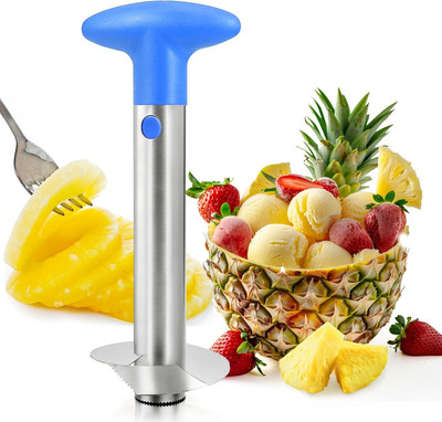 Upgraded Pineapple Corer Remover, Stainless Steel Core Tool Sharp Blade   Blue