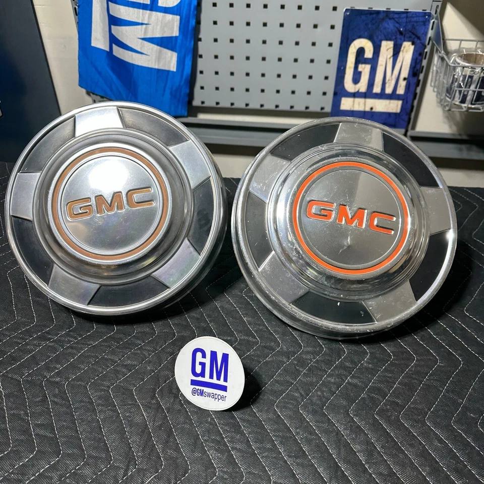 73-87 GMC Squarebody Plato para Perros 10 1/2" Juego de 2 Tapacubos C15 Camión Furgoneta 1/2 Tonelada 15' Foto 2 de 4