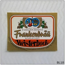 Frankenbrau Karlstadt Meisterbock Beer Label (BL18)