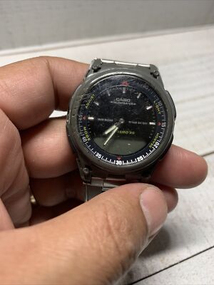 Casio Illuminator Telememo 30 AW-80 2747 World Time Watch Black Illuminate Dial | eBay
