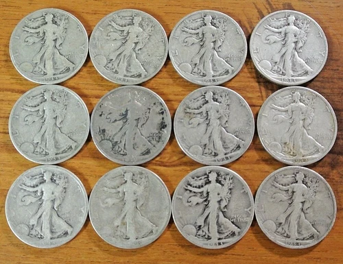 12 1933-S Walking Liberty Half Dollars AG TO F+ TO LAZY TO LIST SEPERATELY