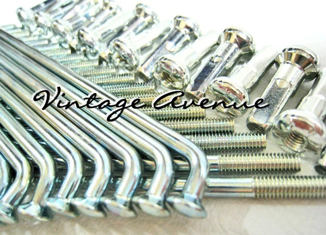 SUZUKI GT125 L/M/A/B 1973-1977 FRONT+REAR WHEEL CHROME SPOKE W/ NIPPLE 72PCS (C) - Image 2 of 3