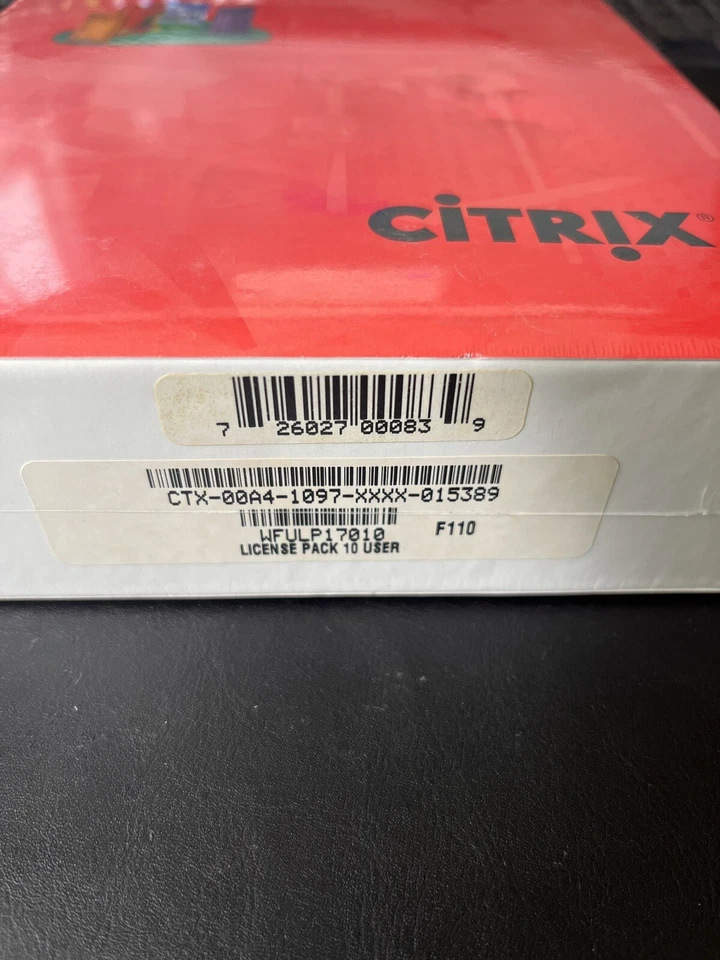 Citrix Metaframe ICA WFULP17010 License Pack - 10 users worth over $1300 - Image 2 of 3