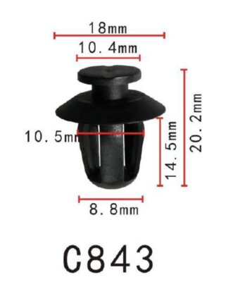 20PCS AUTOBAHN88 PUSH-ON TYPE Door Trim Fit PEUGEOT 968865987703,33030526,856.35