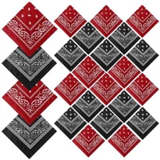 24 Pcs Bandanas Bulk 22 x 22 Inch Paisley Bandanas Multi Purpose Outdoor Scar...