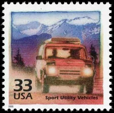 US Scott # 3191m, Sport Utility Vehicles, 2000 33¢ Stamp, MNH
