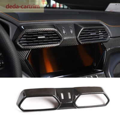 Für LAMBORGHINI URUS 2018-25 Center Air Vent Outlet Panel Trim Real Carbon Fiber