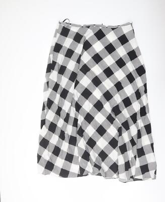 Marks & Spencer Damen Grün Viskosemischung A-Linie Rock Größe 20