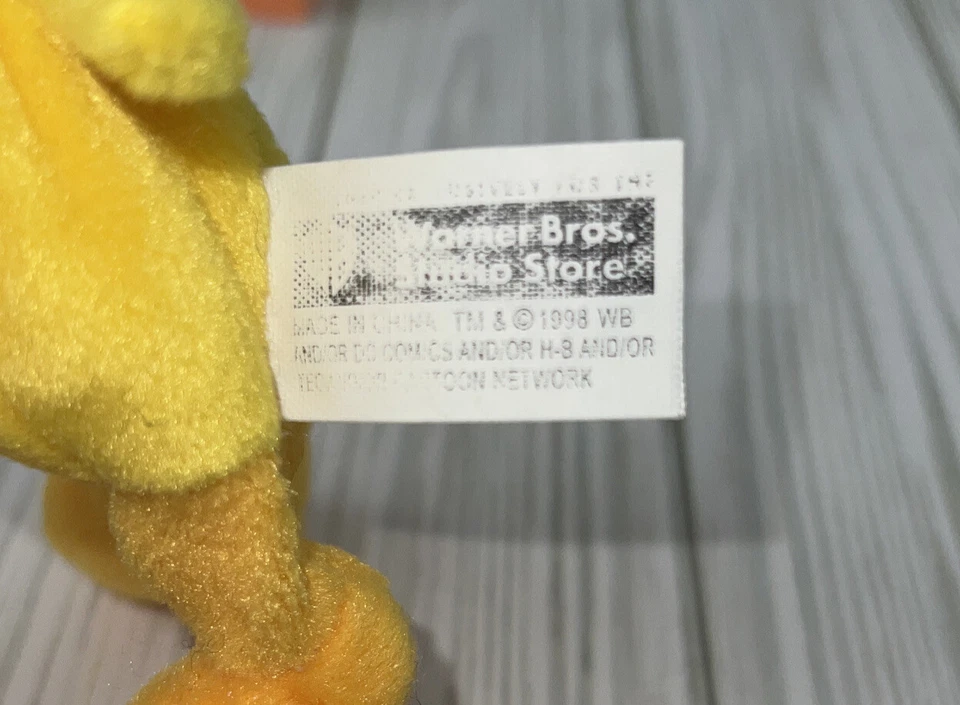 WARNER BROS Piolín Pájaro Estatua de la Libertad Bolsa de Frijoles Peluche 8"L 1998 Foto 3 de 4