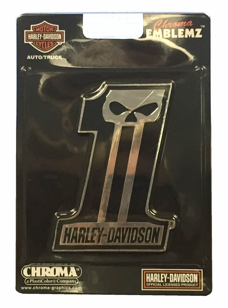 CHROMA 41507 Harley Davidson Dark Custom #1 Emblem Decal 3