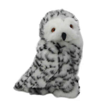 UNI-TOYS Schneeeule Plüsch Eule Kuscheltier Plüschtier Vogel Stofftier Kopf drehbar 24 cm