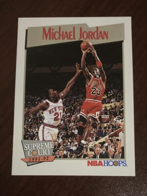 1991-92 NBA Hoops Michael Jordan #455 Supreme Court Chicago Bulls HOF