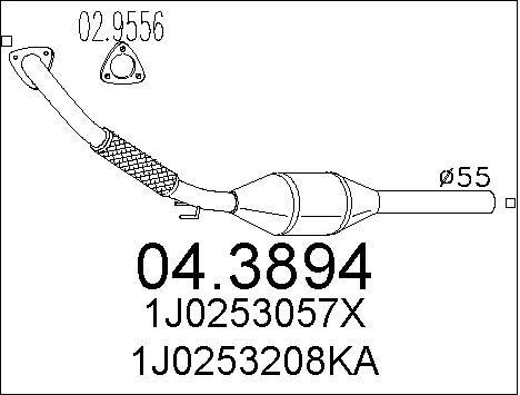 Catalyseur pour Golf 4 et Audi A3 1.9 TDI échappement de rechange pour moteur diesel