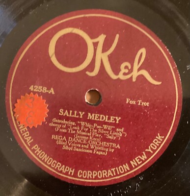 Rega Dance Or   78 rpm OKeh 4258: Sally Medley/Love Bird; V cond