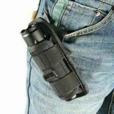 Outdoor Hiking 360° Degrees Rotate Flashlight Pouch Holster Waist Belt Torch Bag