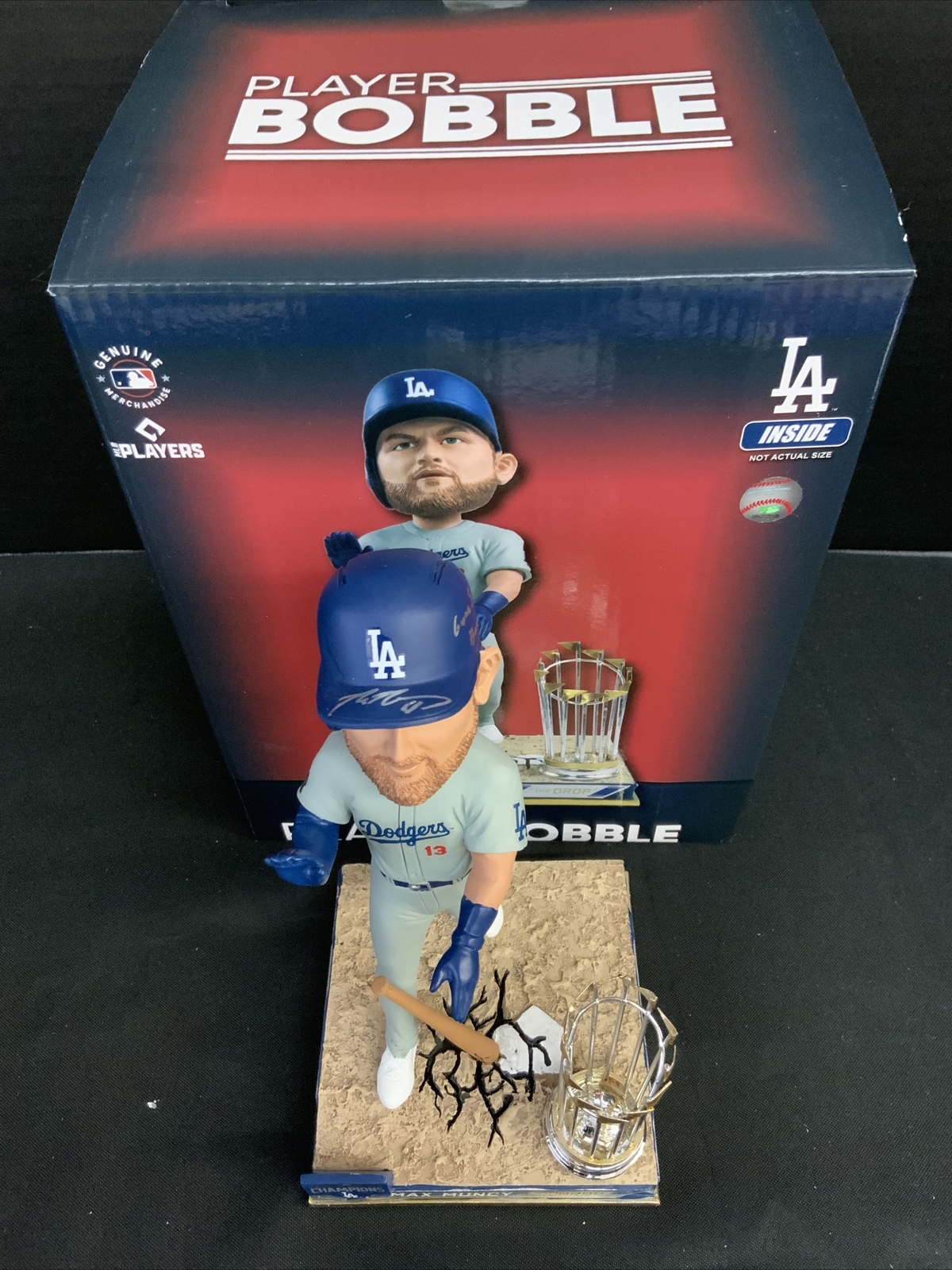 MAX MUNCY Autographed Signed Los Angeles Dodgers DODGERS FOCO CHAMPIONSHIP BOBBLEHEAD "GAME 5 BOMB" PSA 1C01942 