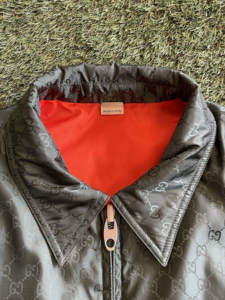 Size 46 (S) - Gucci Reversible GG Nylon Jacquard Bomber Jacket