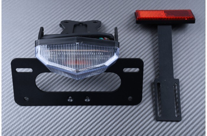 Support de plaque en acier noir avec feu stop LED clair pour KTM Duke 790