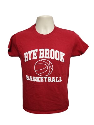 Rye Brook Basketball #1 Adult Small Burgundy TShirt